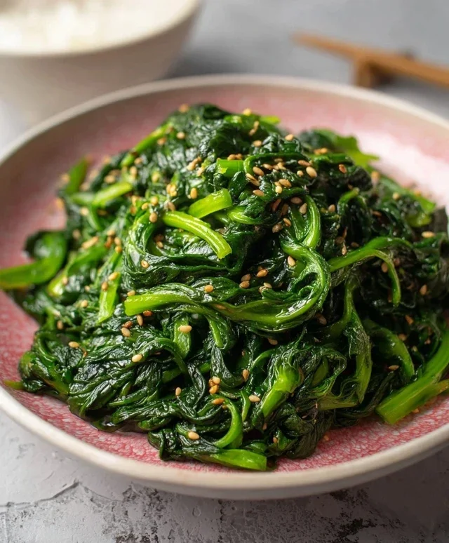 Korean Spinach Side Dish (Sigeumchi Namul)