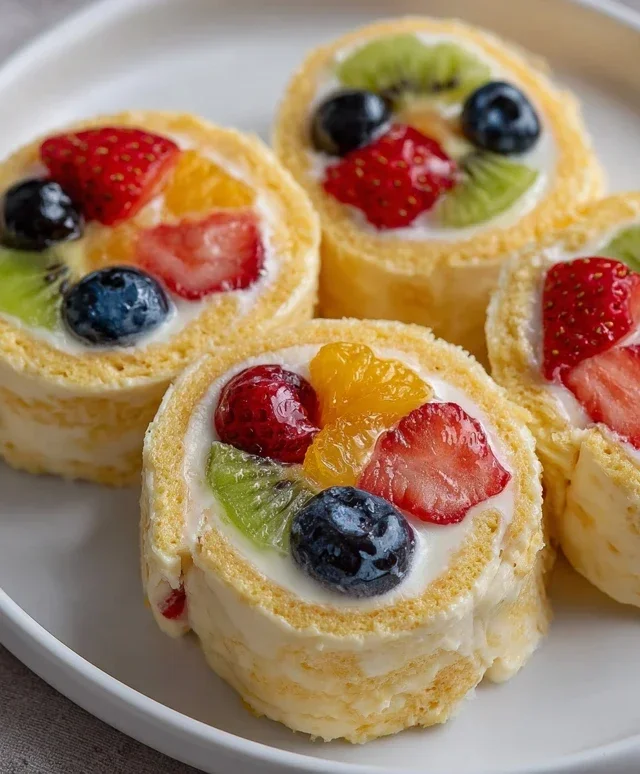 Cheesecake Fruit Salad Roll Ups