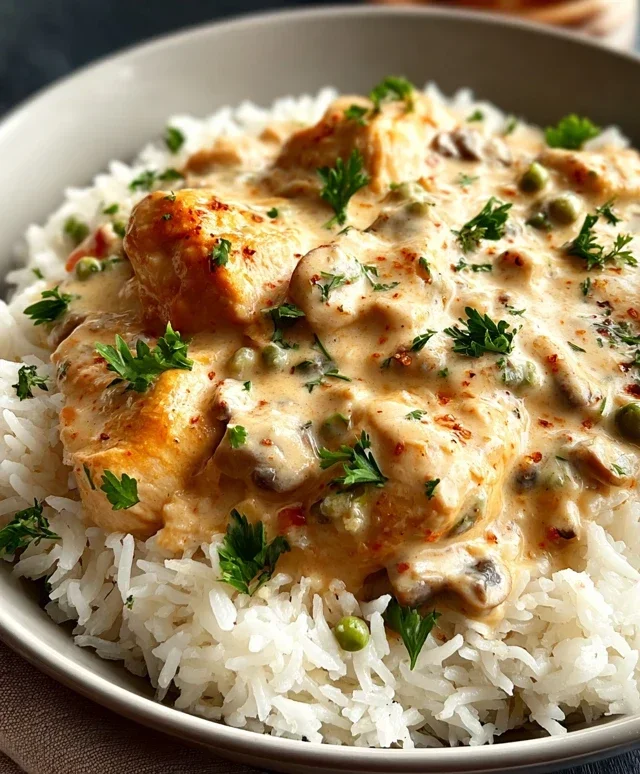 Creamy Smothered Chicken and Rice