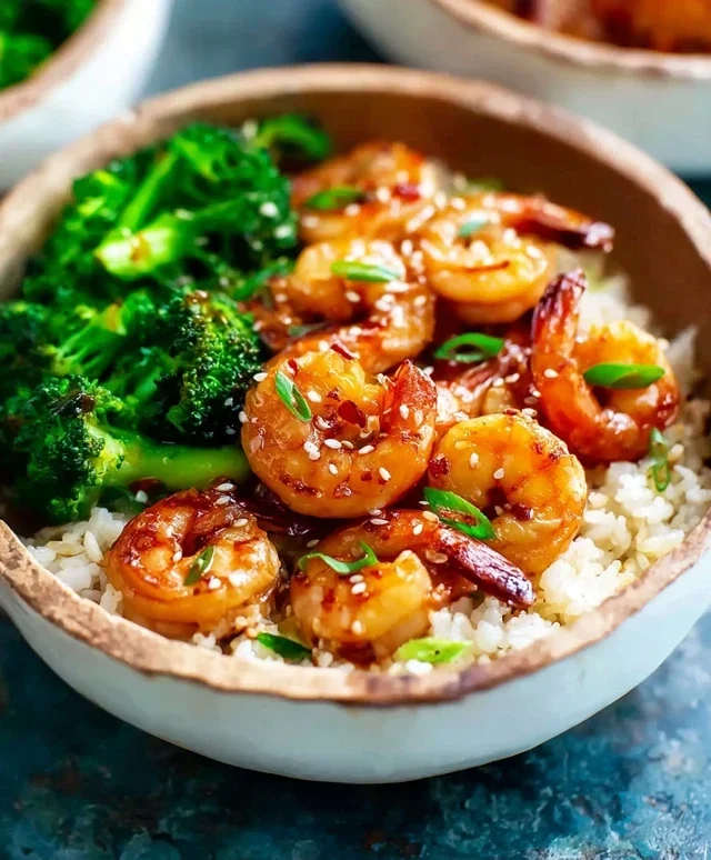 Honey Garlic Shrimp Bowls