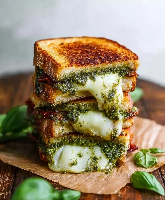 Sourdough Pesto Grilled Cheese