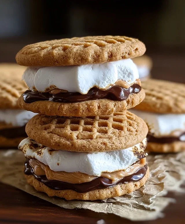 Peanut Butter S'mores Sandwich Cookies