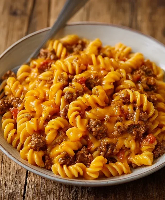 Cheesy Beef Taco Pasta