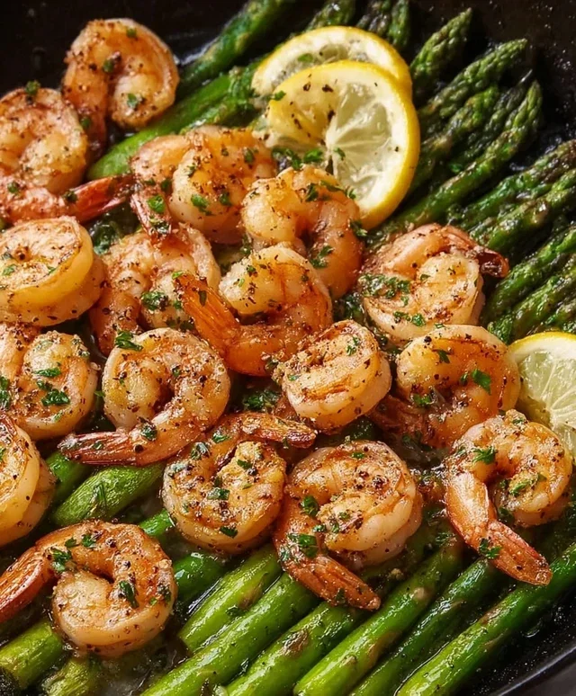 Lemon Garlic Shrimp and Asparagus (20-Minutes)