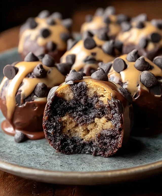Chocolate Chip Cookie Dough Brownie Bombs