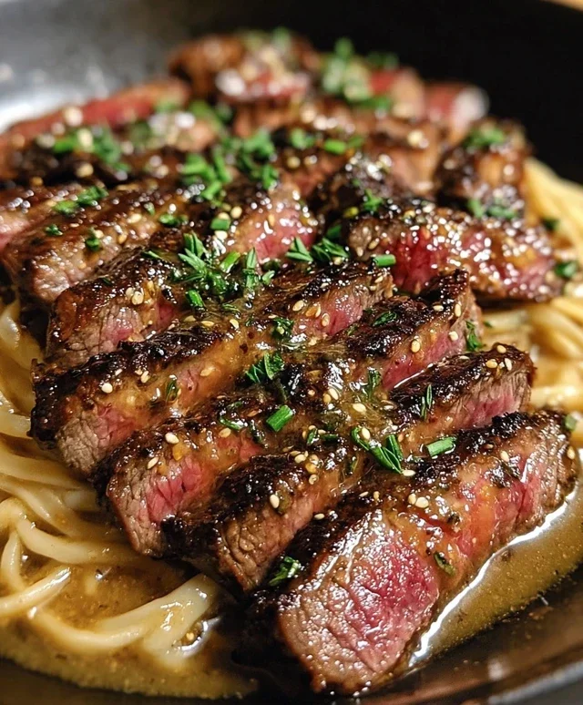 Garlic Butter Steak Lightning Noodles