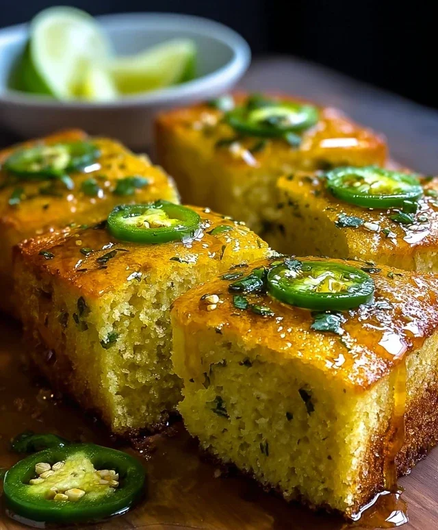 Jalapeño Cornbread with Lime Honey Glaze