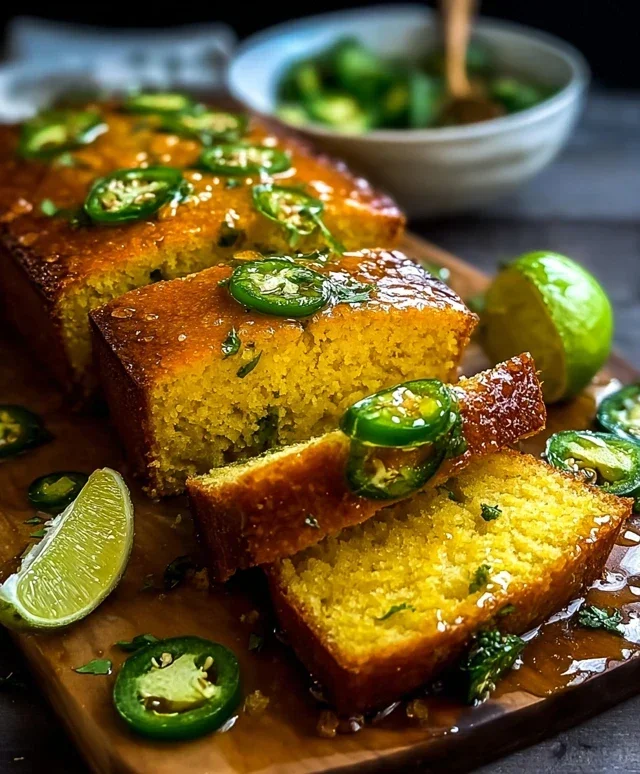 Jalapeño Cornbread with Lime Honey Glaze