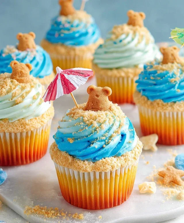 Beach Party Cupcakes
