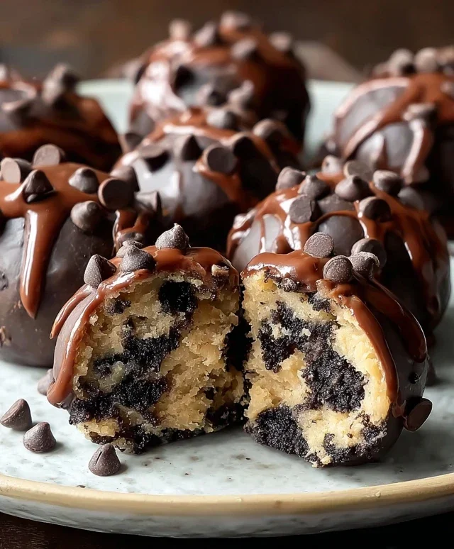 Chocolate Chip Cookie Dough Brownie Bombs