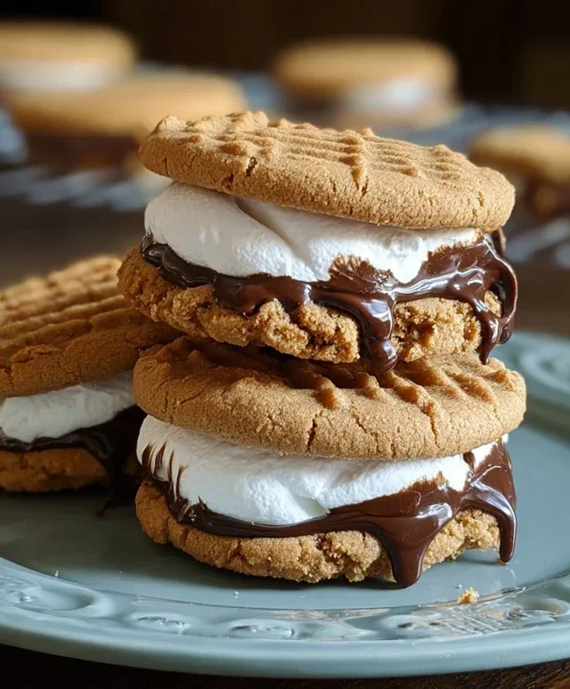 Peanut Butter S'mores Sandwich Cookies