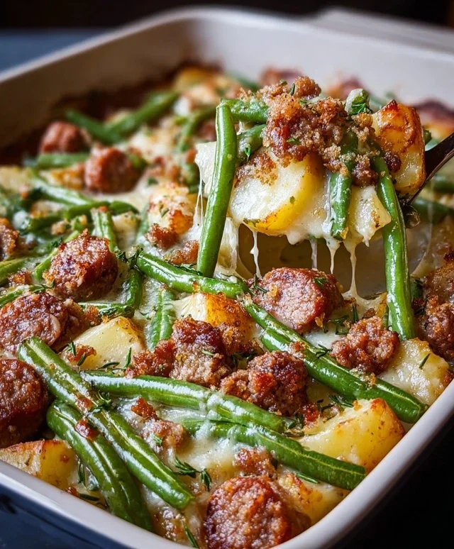 Sausage Green Bean Potato Casserole