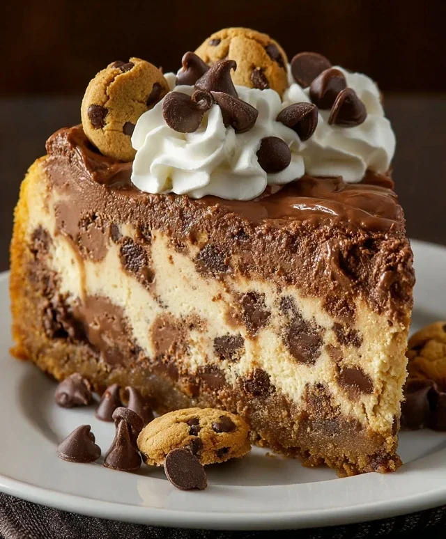Chocolate Chip Cookie Bottomed Cheesecake