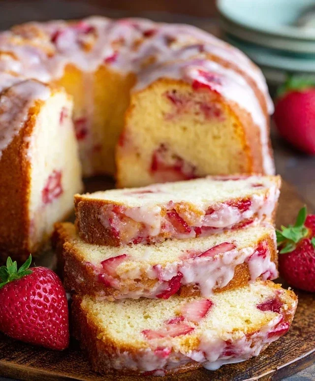 Strawberry Pound Cake