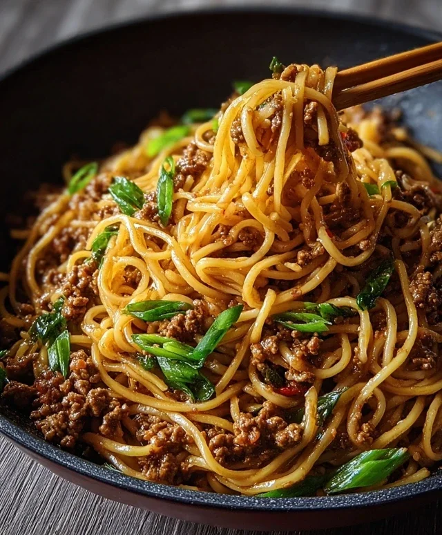 Asian Ground Beef Noodles