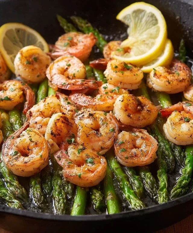 Lemon Garlic Shrimp and Asparagus (20-Minutes)