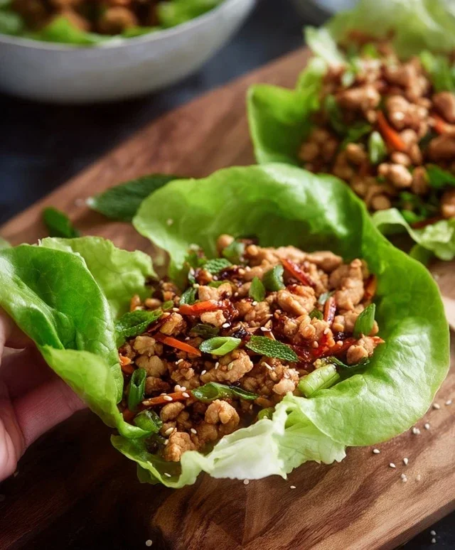 Thai Chicken Lettuce Wraps