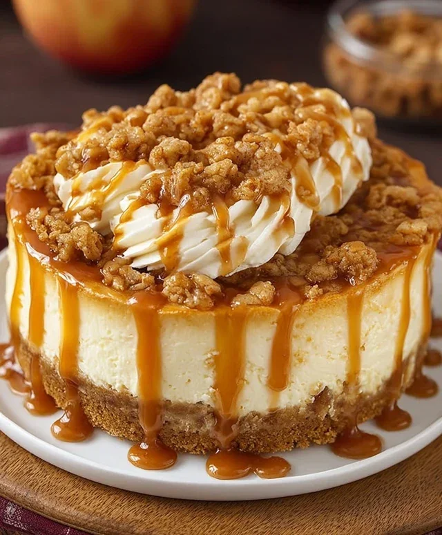 Apple Crisp Cheesecake Delight