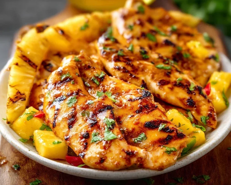 Grilled Mango Pineapple Chicken