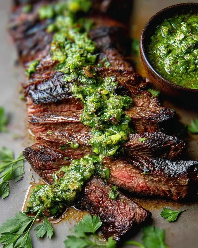 Skirt Steak Marinade Recipe with Chimichurri Recipe