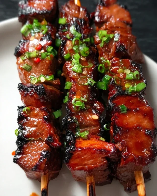 BBQ Beef Skewers with Filipino BBQ Marinade