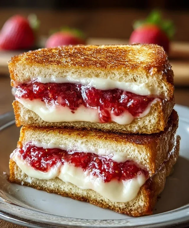 Fried Strawberry Cheesecake Sandwiches