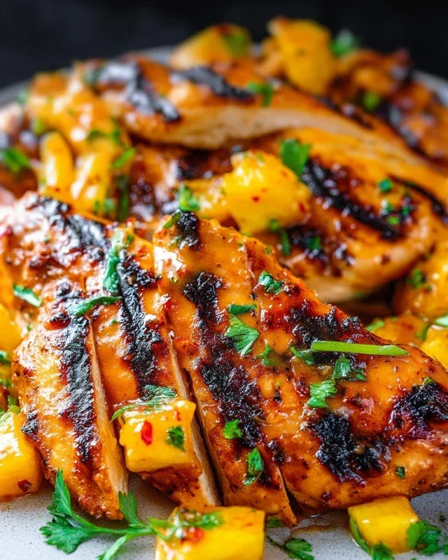 Grilled Mango Pineapple Chicken