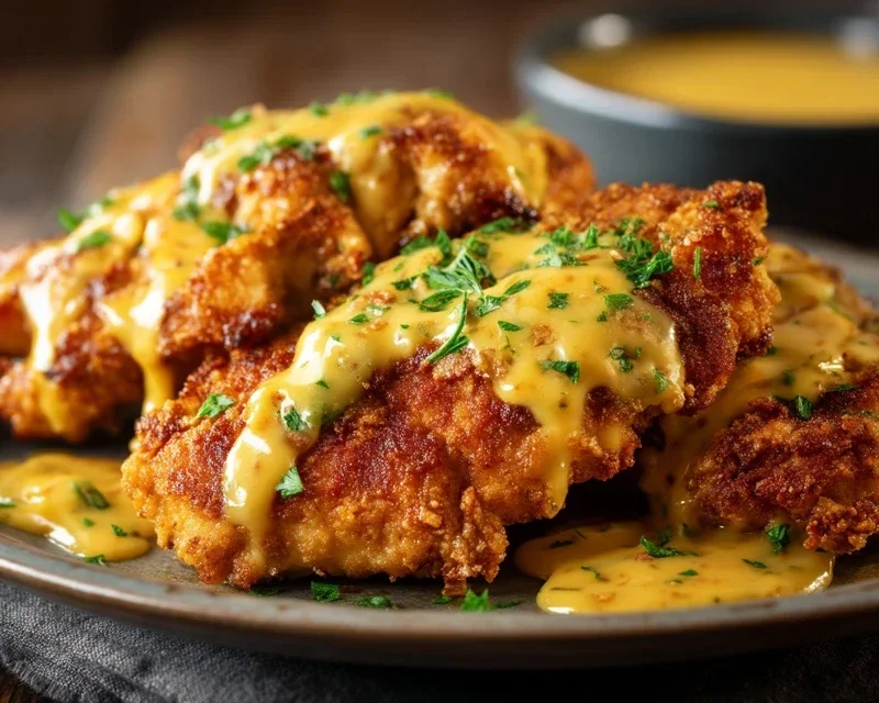 Pretzel Chicken with Mustard-Cheddar Sauce: An Amazing Ultimate Recipe