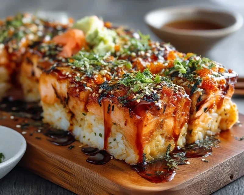 Spicy Salmon Sushi Bake Recipe