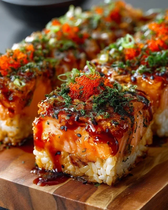 Spicy Salmon Sushi Bake Recipe