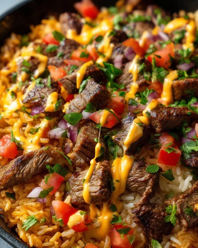 Steak Queso Rice A Flavorful Recipe