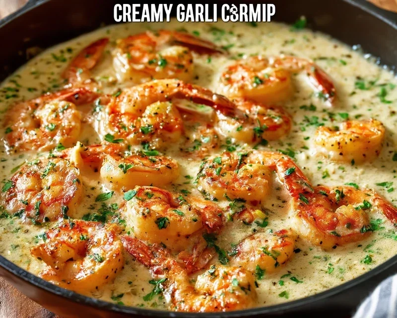 Creamy Garlic Shrimp (15 mins)