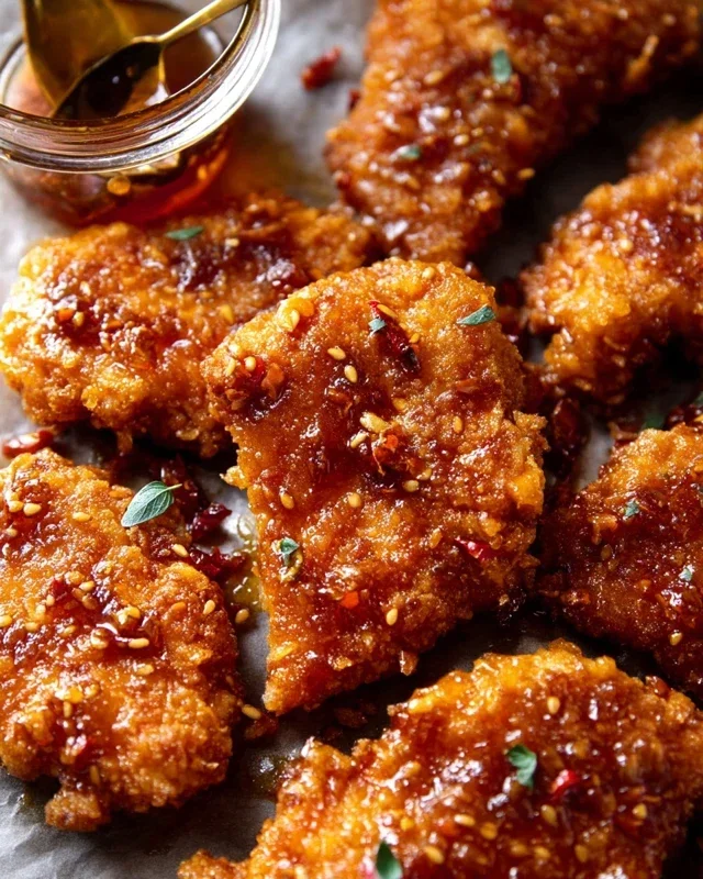 Baked Crunchy Hot Honey Chicken