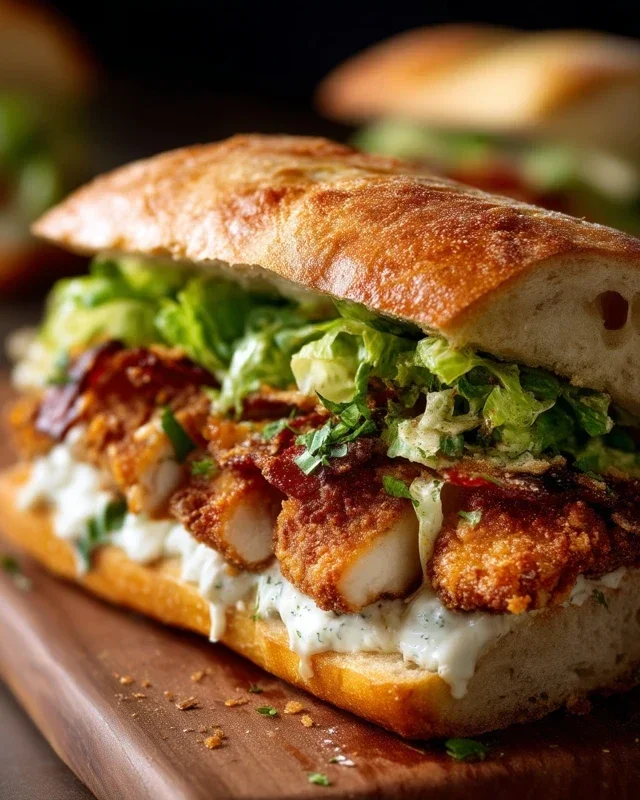 Crispy Chicken Caesar Sandwich