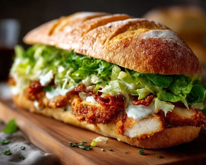 Crispy Chicken Caesar Sandwich