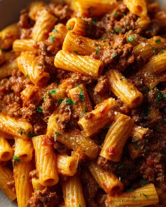 Beef Pasta in Tomato Sauce {Beef Ragu Pasta}