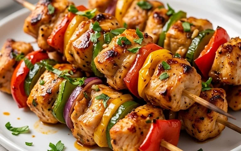 Air Fryer Chicken Skewers (VIDEO)