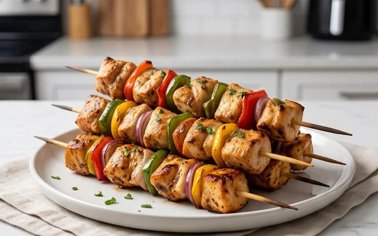 Air Fryer Chicken Skewers (VIDEO)