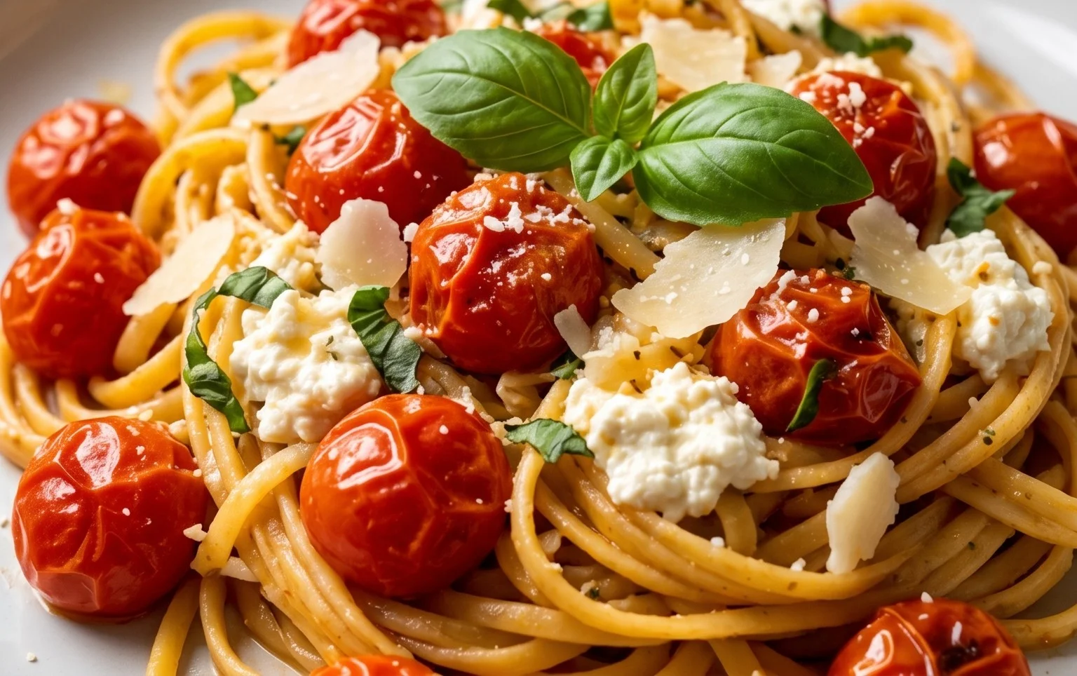 Roasted Tomato and Garlic Ricotta Pasta