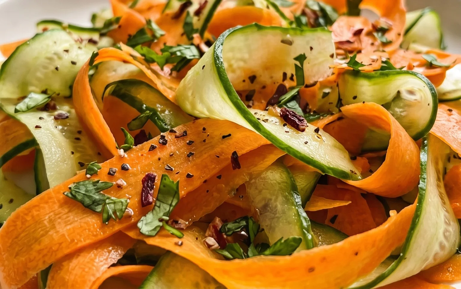 Carrot and Cucumber Ribbon Salad