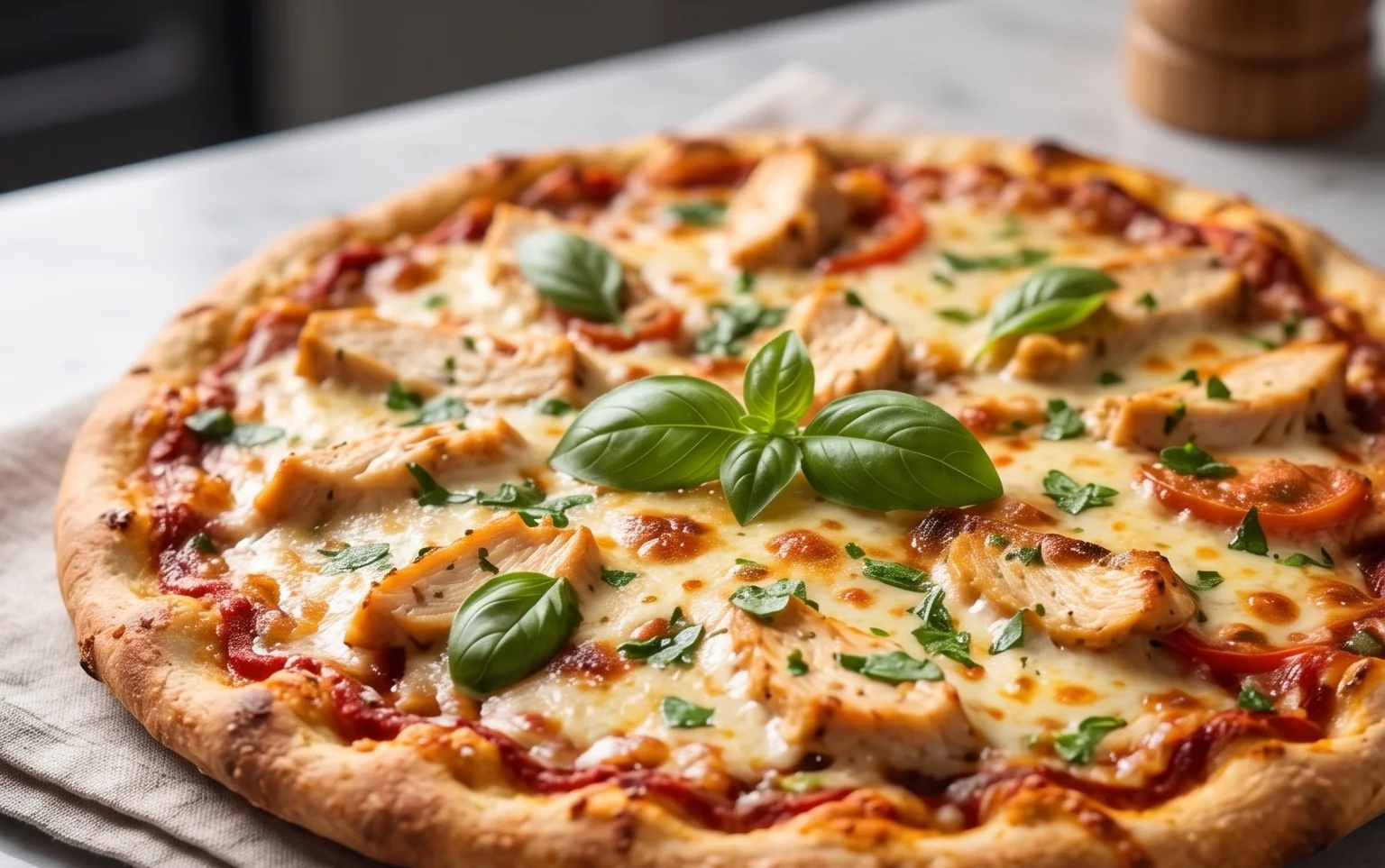 Chicken Crust Pizza (Low Carb + High Protein