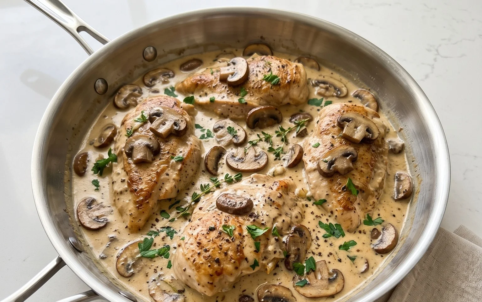 Creamy Mushroom Chicken Recipe