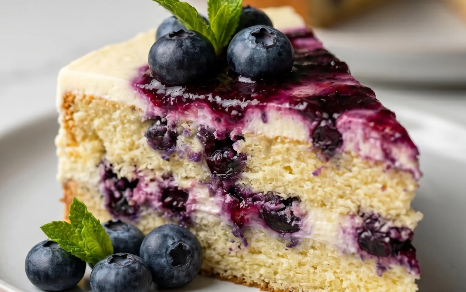 Nova Scotia Blueberry Cream Cake