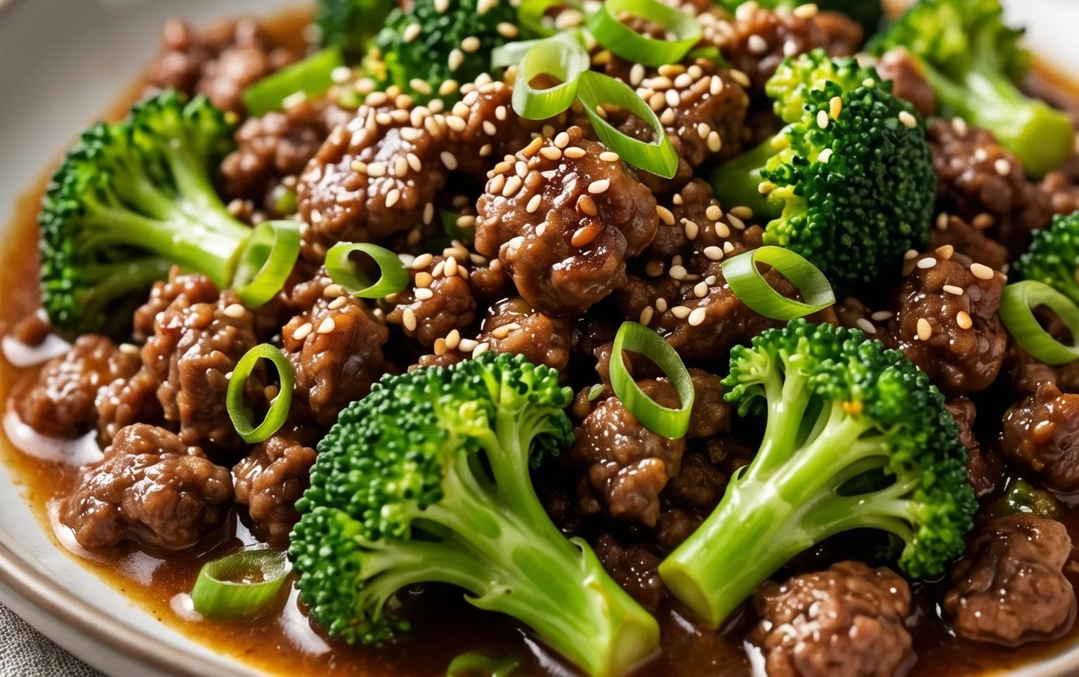 Ground Beef and Broccoli