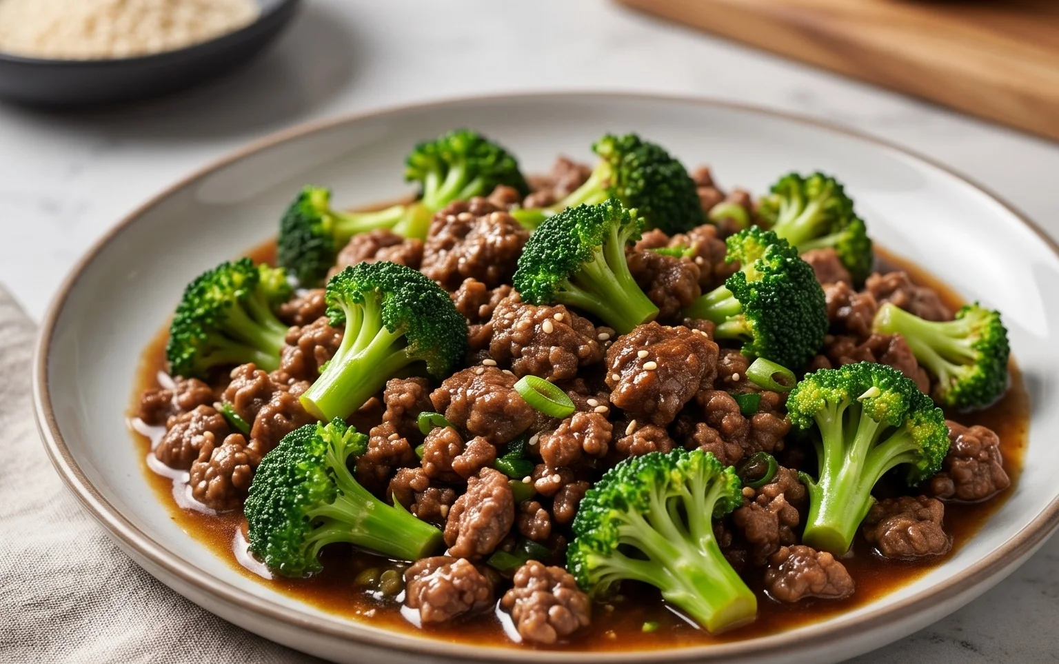 Ground Beef and Broccoli