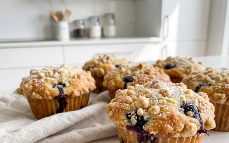 Lemon Blueberry Streusel Muffins