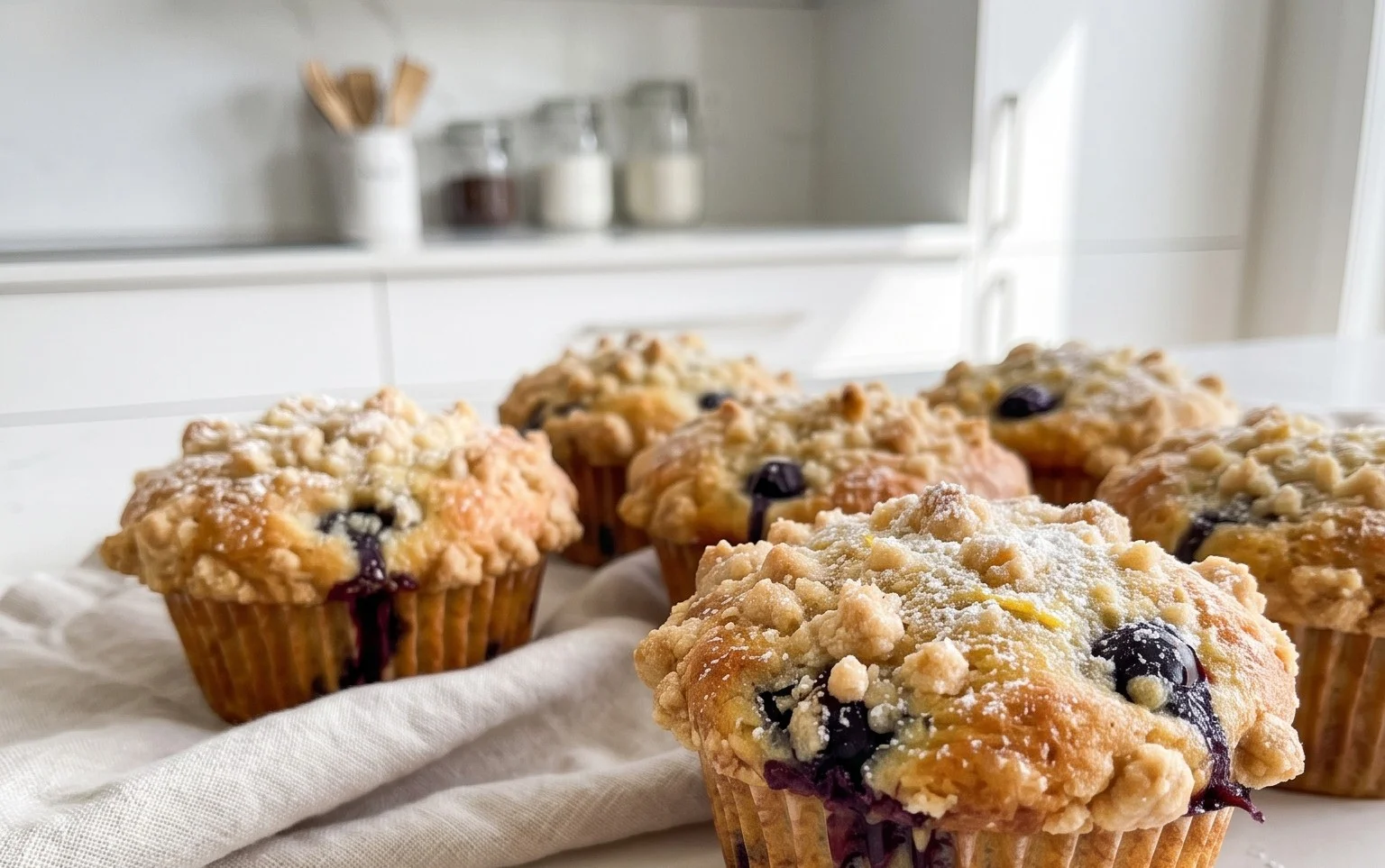 Lemon Blueberry Streusel Muffins