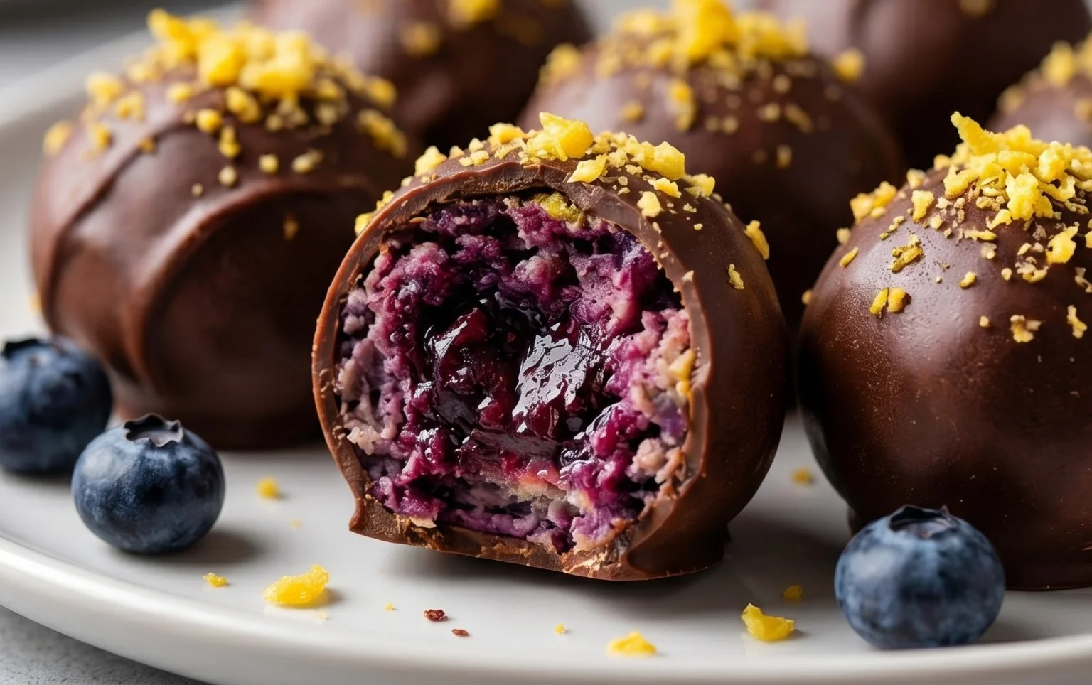 LEMON BLUEBERRY TRUFFLES 