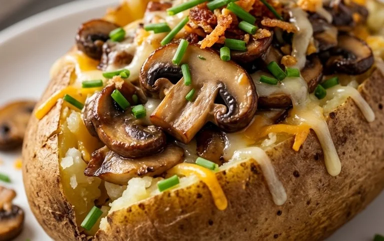 The Ultimate Stuffed Baked Potatoes with Mushrooms