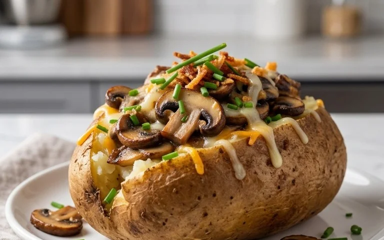 The Ultimate Stuffed Baked Potatoes with Mushrooms